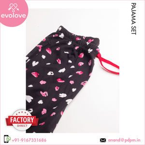 Ensemble de pyjama 2 pièces 100% coton pour femme Design accrocheur pour l'été et le printemps-Meilleur prix compétitif Robe de nuit Vêtements de nuit - Product Image 5