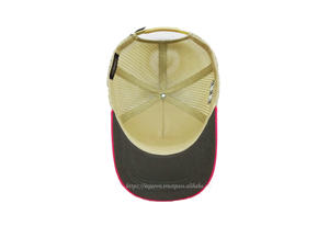 Vente en gros de chapeaux de camionneur 3 tons en denim/toile pour hommes design personnalisé 5 panneaux avec dos en maille respirant haute qualité chapeaux du Vietnam - Product Image 4