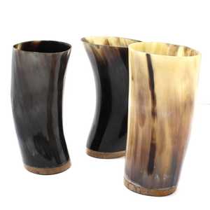 Meilleure qualité naturelle corne de buffle Tankard Classic Viking Beer Drinking Cup Angel Global Exporter Offres Meilleur prix pour les fêtes - Product Image 1