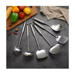 Mirrored Steel Cooking Spoon <b>Tableware</b> Stainless Steel Cooking Spoon Utensil High Quality Handmade Steel Cooking Spoon - Product Image 6