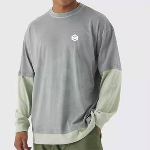 Vente chaude Double Couche T-Shirt Respirant Double Couche T-Shirt Hommes Confortable Streetwear Double Couche T-Shirts - Product Image 1