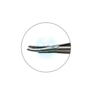 Porte-aiguille microchirurgical courbé à verrouillage manuel, tension à ressort, en acier inoxydable de haute qualité, réutilisable, pour sutures délicates en milieu hospitalier - Product Image 3