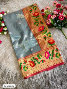 Seda de tejido de organza exclusiva con Meena Border Saree Mujer Moda Fabricante y proveedor de Surat a la tarifa más baja - Product Image 2