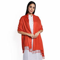 Écharpe en viscose beige unie pour femme, douce et lisse, idéale pour l'été, avec logo personnalisé, longueur exceptionnelle, Zed Aar Exports 66x200cm