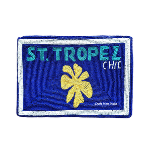 Porte-monnaie à perles personnalisé avec logo XOXO, mode, fait à la main, en perles de riz, fermeture éclair, pochette de rangement pour cadeau de la Saint-Valentin - Product Image 1