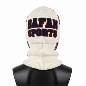 Pasamontañas para Mujer, Tejido Elástico de Punto Acanalado Grueso de 320 GSM en Color Neutro con Parche Bordado y Diseño de Logotipo Personalizado - Product Image 2