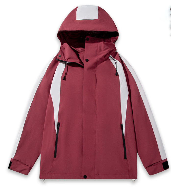 Three-in-one wine red and white mink velvet lining for men and women