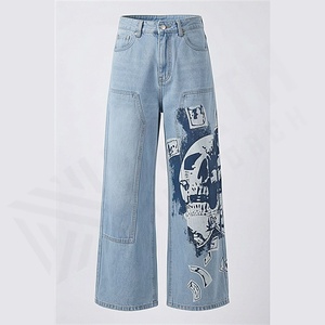 Pantalones Vaqueros de Mezclilla para Hombre 2025, Pantalones Ajustados, Vaqueros Ajustados para Hombre, Venta al por Mayor de Fábrica, Transpirables, Rectos, Servicio OEM - Product Image 1