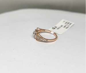 Bagues en diamant en or rose 14 carats de qualité supérieure pour mariage et fête Bague de fiançailles à la mode disponible en quantité en vrac - Product Image 3