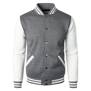 Chaqueta de Béisbol de Moda Masculina 2026, Chaqueta Varsity con Diseño Personalizado al por Mayor, en Colores Sólidos para Primavera - Product Image 1