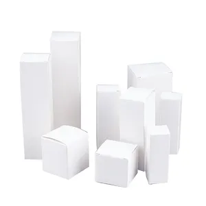 Universal White Small Gift Box Packaging Box 350g Square Blank Carton Spot Cosmetic Customize Color Box