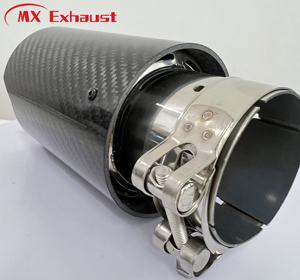 बी * एमडब्ल्यू निकास टिप 135i m140i 93 मिमी एकल आउटलेट स्टेनलेस स्टील + कार्बन फाइबर निकास मफलर - Product Image 5
