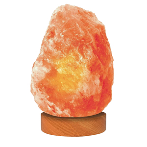 Lámpara de decoración con base de madera para todo el día, toda la noche, beneficios especiales para la salud, lámpara de sal de forma natural, sal rosa del Himalaya - Product Image 4