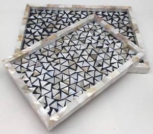 Juego de 3 bandejas de comida de diferentes tamaños, mesa de madera y fregona, trabajo, postre, fechas, bandeja para servir al precio más barato - Product Image 4