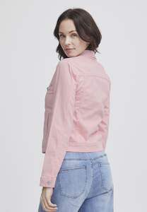Venta caliente última chaqueta de mezclilla de mujer glaseado Rosa bolsillos en el pecho Botón de sujeción diseñado para mujeres para todas las estaciones comodidad - Product Image 3