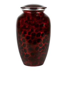 2025 Premium Design Style Européen Adulte Mémorial Crémation Urne En Aluminium Métal Rouge Avec Gravure De Papillon Argenté - Product Image 4