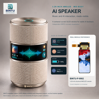 Layar AMOLED Kustom 3,26 Inci 382x720 16M Warna 800 Nit Kaca Penutup Lengkung 3D Fleksibel untuk Modul Panel Sentuh Speaker Pintar