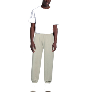 Pantalones de chándal de pierna ancha para mujer Joggers con decoración de botones Patrón de logotipo Manga larga Pantalones cargo de punto grueso Técnicas lavadas - Product Image 2