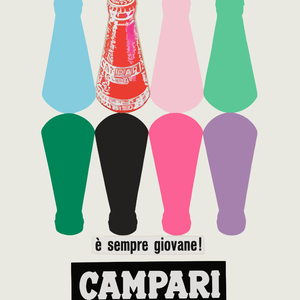 Affiche promotionnelle Campari, design moderne et créatif, impression offset, création artistique - Product Image 1