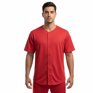 Uniformes de Béisbol Personalizados con Logotipo, Transpirables, de Secado Rápido, Tallas Grandes, Impresión Digital de Alta Calidad, Cuello en V, Bolsillos, 100% Poliéster, OEM - Product Image 2