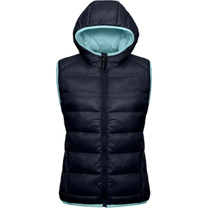 Chaleco acolchado personalizado para mujer con capucha, chaqueta sin mangas resistente al agua, Chalecos para senderismo, esquí, acampada, transpirable con el mejor OEM - Product Image 3