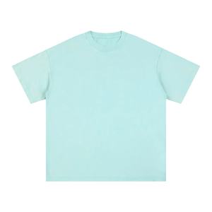 เสื้อยืดโอเวอร์ไซส์ทรงบ็อกซี่ผ้าคอตตอนคุณภาพสูง หนัก 260 กรัม สไตล์วิทยาลัย สโนว์ คลับ สำหรับผู้ชาย ขายส่งจำนวนมาก แบบย้อมสีเอซิดวอช - Product Image 1