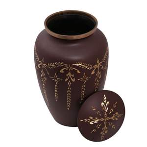 Elegante urna de cremación con diseño floral, recuerdo conmemorativo decorativo y funcional para cenizas humanas - Product Image 6