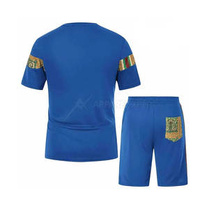 Dernier été mode décontracté couleur unie hommes T-Shirt ensembles courts séchage rapide respirant tricoté tissu couleur personnalisée et Logo - Product Image 2