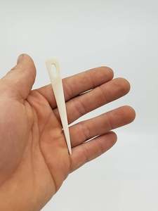 Agujas de hueso de búfalo pulidas hechas a mano indias suministros para manualidades de tejer ecológicos - Product Image 2