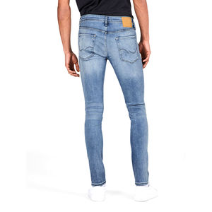 Jeans pour hommes de conception haut de gamme, jeans droits pour hommes, jeans en denim élégants, vêtements de rue pour hommes, respirants, lavés, coupe ajustée, extensibles - Product Image 5