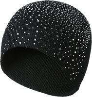 Gorro de Punto de Invierno 2024 Impermeable con Dibujos Animados, 100% Lana, Todos los Colores Disponibles, Adorno de Diamantes de Imitación, Logotipo Personalizado