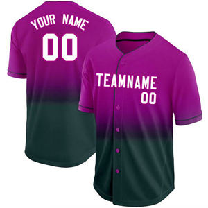 Maillot de baseball personnalisé en gros pour équipe, sublimation nom/numéro, 100 % polyester, séchage rapide, boutons recouverts, tenue d'entraînement - Product Image 2