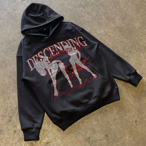 Sweat à capuche personnalisé de haute qualité délavé à l'acide pour hommes pull à col montant 100% coton sweat à capuche surdimensionné à épaules tombantes pour hommes - Product Image 1