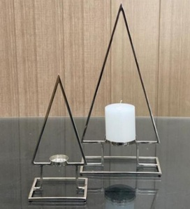 Candelero cónico de diseño Simple de dos tamaños con asas de Metal, candelabro Vintage de hierro y Metal para recepción de mesa - Product Image 6