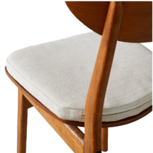 Fauteuils à bascule pour salon en teck de qualité supérieure avec coussin en mousse moelleuse, design écologique, esthétique minimaliste moderne - Product Image 4