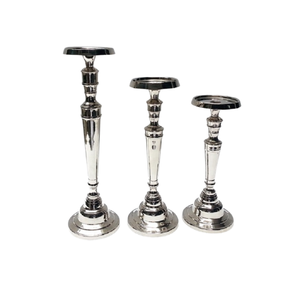 Bougeoir en métal doré fini aluminium espace de vie table noël occasion festive pièce maîtresse décor à la maison - Product Image 3