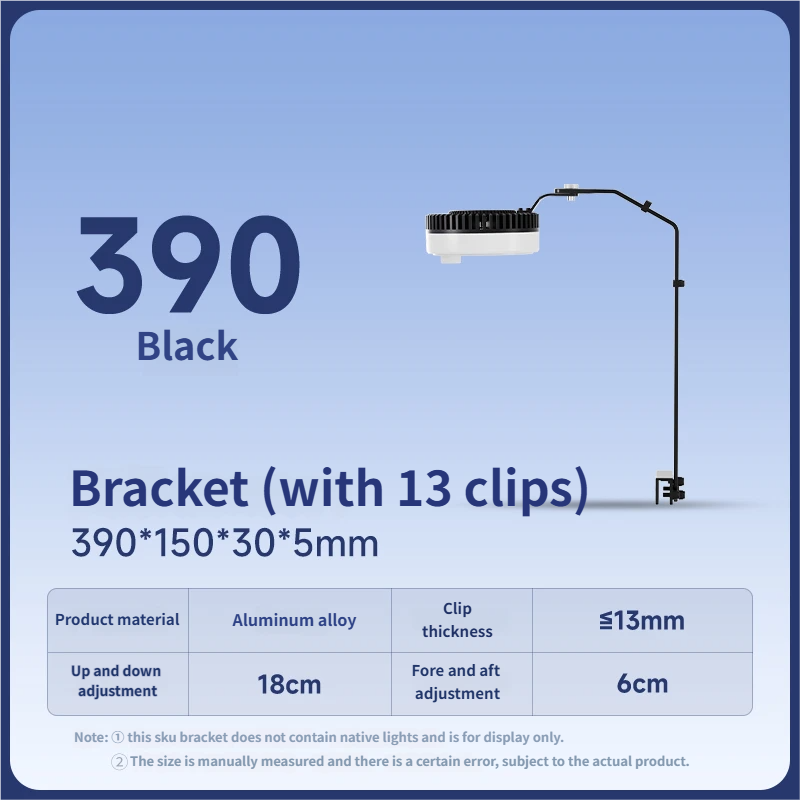 negro (soporte 390 para vidrio de 6-12 mm)