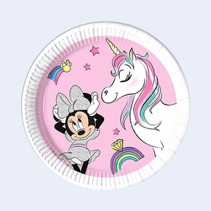 Assiettes en papier Minnie Mouse 23 cm, 6 pièces, assiettes jetables pour fête d'anniversaire d'enfants - Product Image 2