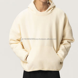 Sudadera con Capucha Estilo Kanye, Corte Recortado, Estampado Puff, para Hombre, Invierno, Sudadera con Capucha de Algodón, Ropa para Hombre, Sudaderas - Product Image 3