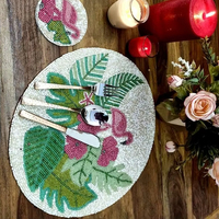 Design admirable HUSSAIN CRAFTS, chemin de table perlé de luxe, écologique, décoration de table de cuisine, fabriqué en Inde, prix de gros, pour la maison