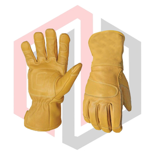 Guantes de Cuero Resistentes al Fuego y a las Descargas Eléctricas, Longitud Personalizable, Antiestáticos, Resistentes a Desgarros, Transpirables, 11 oz - Product Image 3