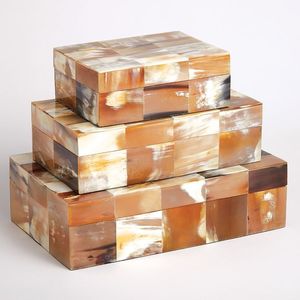 Caja de joyería de cuerno de búfalo, pulsera pulida, caja de regalo Náutica de lujo, artesanía, Ágata India - Product Image 4