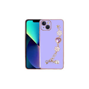 Funda de Silicona Morada Compatible con iPhone 13, Funda de Silicona Suave con Agarre para la Mano, Protección para la Cámara, Estilos Ins A53, Fundas Traseras para 7 Plus 14 Plus - Product Image 1