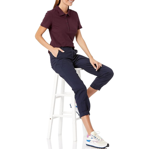 เสื้อคอกลมแขนสั้นผู้หญิงผ้าฝ้ายคลาสสิกผ้ายีนส์และผ้าใบเป็นมิตรกับสิ่งแวดล้อม - Product Image 3