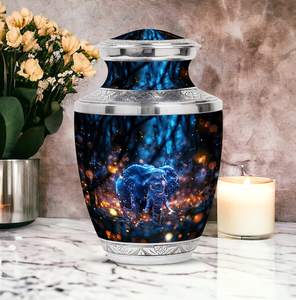 Urnas de elefante de caballero para cenizas de cremación, urnas modernas para cenizas humanas, urnas decorativas de recuerdo para cenizas, jungla infantil - Product Image 3