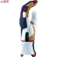 Guantes de bateo de cricket Guantes de cuero PU Protección adicional Edición Cp Plus de alta calidad en guantes de cricket de color sólido