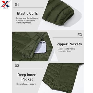 2026 New Design Waterproof <b>Light</b> Weight Outdoor <b>Puffer</b> <b>Jacket</b> Polyester Nylon Breathable Unisex Wholesale Top Selling Price - Product Image 3