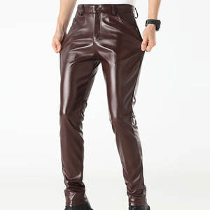 Pantalones de Cuero para Hombre de Alto Rendimiento, Diseño Elegante, Cuero Suave, Ajuste Cómodo y Duradero, Perfectos para Actividades al Aire Libre - Product Image 1