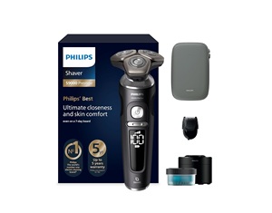Philips Razor S9000 Prestige-Rasoir électrique humide et sec, noir mat, système de rasage Lift & Cut, technologie SkinIQ, SP9840/31 - Product Image 1