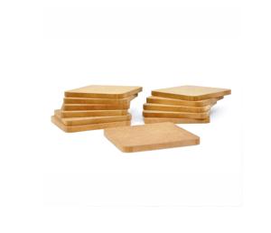 Posavasos de Madera de Nogal Natural, 2 Piezas, 10mm/5mm de Grosor, Duraderos, Elegantes, Cuadrados, Diseño Clásico, Ecológicos, Hechos a Mano, Decoración para Mesa - Product Image 5